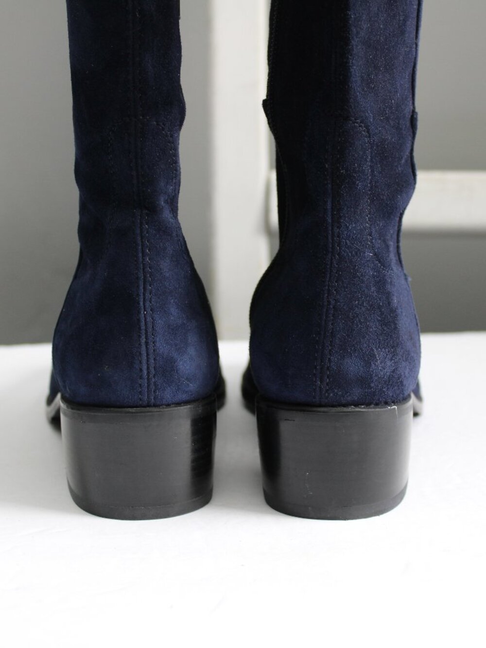 Stuart Weitzman Women's Allserve Nice Blue Suede Over The Knee Boots Size 7 - Picture 7 of 11